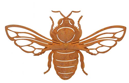 Rostalgie Edelrost Biene 3D groß Optik 33x18cm Insekten Figur Garten Dekoration Sommer von Rostalgie