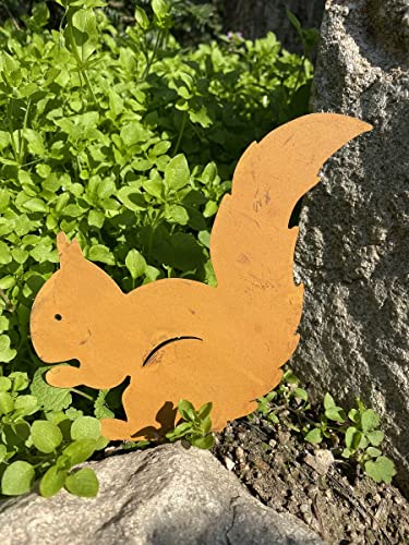 Rostalgie Edelrost Eichhörnchen mit Schraube für Holz - Höhe 18,5 cm von Rostalgie