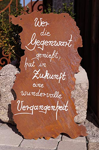 Rostalgie Edelrost Tafel Risse mit Spruch Wer die Gegenwart 52 x 32 cm Schild Rostalgie Edelrost Tafel Risse mit Spruch Wer die Gegenwart 52 x 32 cm Schild von Rostalgie