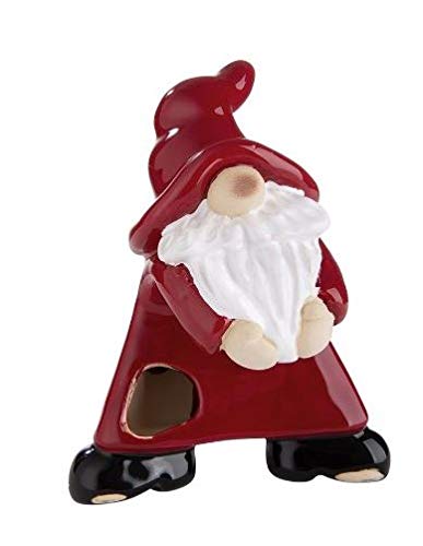 Rostalgie Keramik Topfhänger Nikolaus rot in 2 Formen zur Auswahl Weihnachten Figur (Keramik, Hände zusammen) von Rostalgie