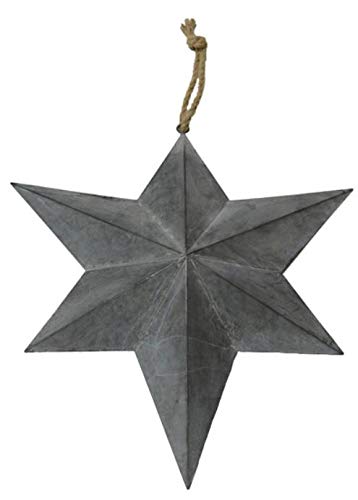 Rostalgie Metall Deko-Stern verzinkt Eisenblech Hänger Advent Weihnachten Gartendeko (Metall, klein 31 x 29 cm) von Rostalgie