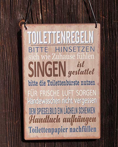 Rostalgie Metall Mini Schild Toilettenregeln 15 x 10 cm braun/blau zum Hängen Rostalgie Metall Mini Schild Toilettenregeln 15 x 10 cm braun/blau zum Hängen von Rostalgie