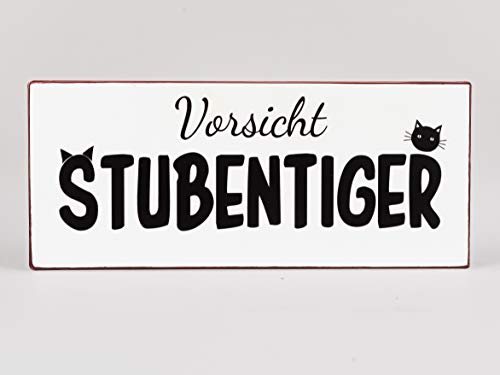 Rostalgie Metall Schild Stubentiger 30x13cm Wandtafel mit Spruch zum Thema Katzen von Rostalgie