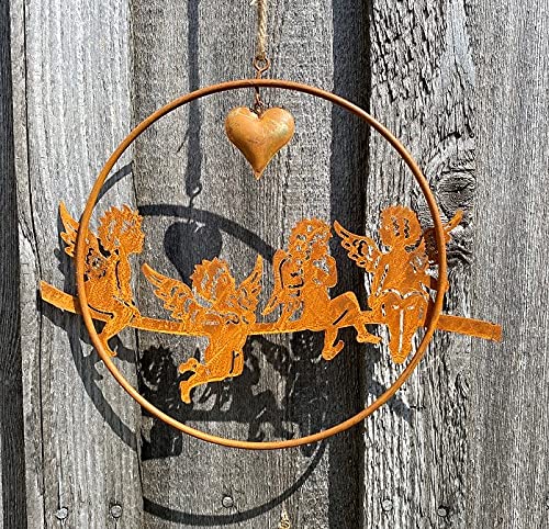 Rostoptik Engel sitzend im Ring mit Herz 20 x 25 cm Weihnachten Advent Deko Rostoptik Engel sitzend im Ring mit Herz 20 x 25 cm Weihnachten Advent Deko von Rostalgie