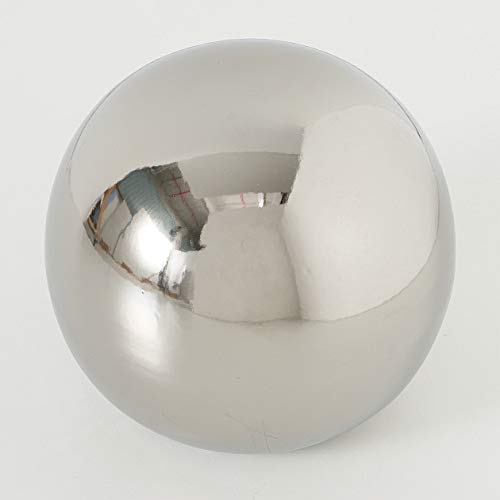 Rostalgie Steingut Deko - Kugel Silber D15 cm Tischdekoration Edel Modern von Rostalgie