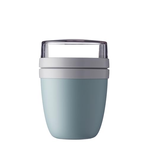 Mepal - Lunchpot Ellipse - Praktischer Joghurtbecher & Müslibecher - Unterteilung für Joghurt & Müsli - Geeignet für Gefrierschrank, Mikrowelle & Spülmaschine - 500 ml + 200 ml - Nordic Green Mepal - Lunchpot Ellipse - Praktischer Joghurtbecher & Müslibecher - Unterteilung für Joghurt & Müsli - Geeignet für Gefrierschrank, Mikrowelle & Spülmaschine - 500 ml + 200 ml - Nordic Green von Mepal