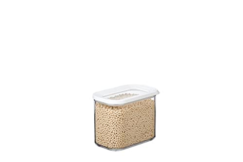 Mepal Transparente Vorratsdosen mit Deckel - Lebensmittelbehälter Rechteckige - Küchenorganizer & Aufbewahrungsbox aus Kunststoff - Vorratsbehälter Luftdicht & Stapelbar - 1000 ml - White von Mepal