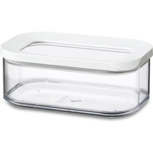 Mepal Transparente Vorratsdosen mit Deckel - Lebensmittelbehälter Rechteckige - Küchenorganizer & Aufbewahrungsbox aus Kunststoff - Vorratsbehälter Luftdicht & Stapelbar - 425 ml - White von Mepal