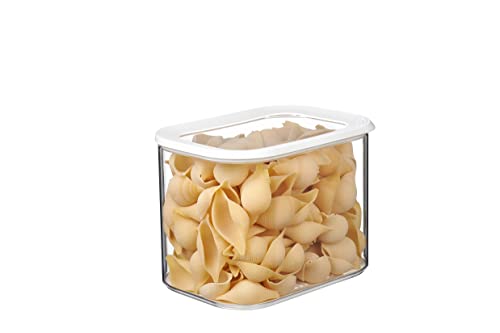 Mepal - Lebensmittelbehälter Rechteckige Modula XL - Transparente Vorratsbox mit Deckel - Küchenorganizer & Aufbewahrungsbox aus Kunststoff - Stapelbar & Luftdicht - 4500 ml - White von Mepal