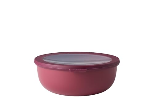 Mepal - Multi Bowl Cirqula Round - Vorratsdose mit Deckel - Geeignet als Luftdichte Aufbewahrungsbox für den Kühlschrank, Mikrowellengeschirr & als Frischhaltedosen - 2250 ml - Nordic Berry von Mepal