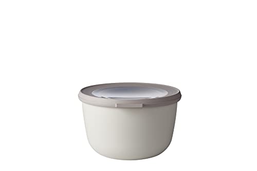 Mepal - Multi Bowl Cirqula Round - Vorratsdose mit Deckel - Geeignet als Luftdichte Aufbewahrungsbox für den Kühlschrank, Mikrowellengeschirr & als Frischhaltedosen - 1000 ml - Nordic White von Mepal