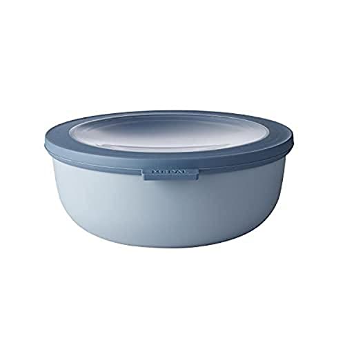 Mepal - Multi Bowl Cirqula Round - Vorratsdose mit Deckel - Geeignet als Luftdichte Aufbewahrungsbox für den Kühlschrank, Mikrowellengeschirr & als Frischhaltedosen - 1250 ml - Nordic Blue von Mepal