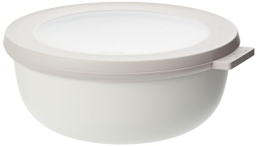 Mepal - Multi Bowl Cirqula Round - Vorratsdose mit Deckel - Geeignet als Luftdichte Aufbewahrungsbox für den Kühlschrank, Mikrowellengeschirr & als Frischhaltedosen - 750 ml - Nordic White von Mepal