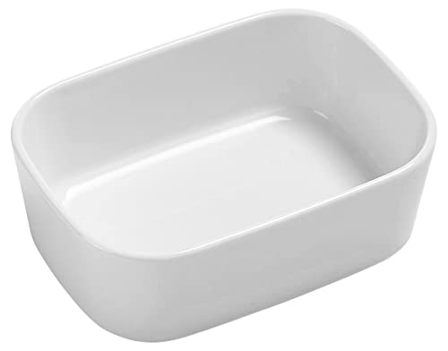 Rosti Modula Auflaufform Klein, Robuste Backform Rechteckig aus Verstärktem Keramik/Porzellan, Ofenfest, Gefrierschrank- und Spülmaschinen-geeignet, Stapelbar, 15 x 11 x 5 cm, Weiß von Rosti