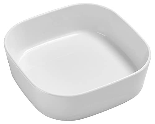 Rosti Modula Auflaufform Klein, Robuste Backform Quadratisch aus Verstärktem Keramik/Porzellan, Ofenfest, Gefrierschrank- und Spülmaschinen-geeignet, Stapelbar, 24 x 24 x 7 cm, Weiß von Rosti