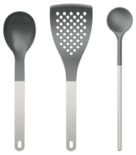 Rosti NEW Optima Küchenhelfer Set, Pfannenwender, Kochlöffel, Servierlöffel, Küchen Zubehör 3-teilig Nylon, Hitzebeständig 220°C, Weiss Rosti NEW Optima Küchenhelfer Set, Pfannenwender, Kochlöffel, Servierlöffel, Küchen Zubehör 3-teilig Nylon, Hitzebeständig 220°C, Weiss von Rosti