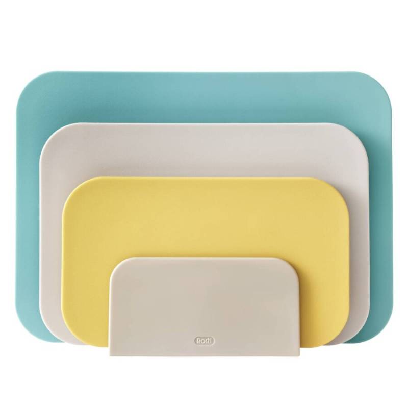 Schneidbretter Set "Choptima" ocean türkis beige gelb Rosti von Rosti