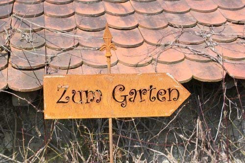 Edelrost Gartenstecker Zum Garten aus Rost/Metall von Rostikal