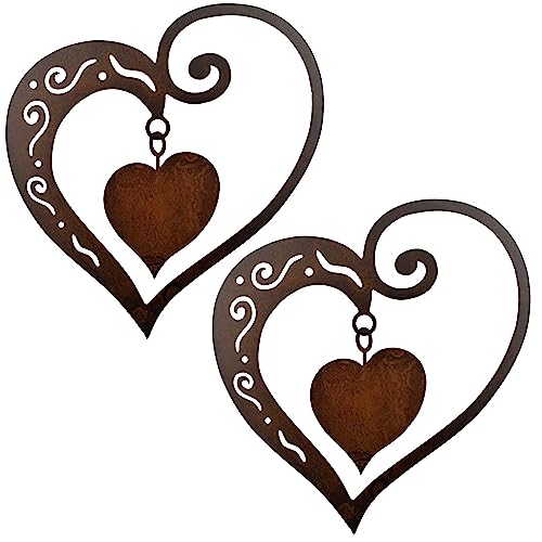 Rostikal Herz Fensterdeko zum Aufhängen 2er-Set - romantische Familienkollektion Metalldeko in Rostoptik - Zauberhaftes Geschenk für Garten & Zuhause Rostikal Herz Fensterdeko zum Aufhängen 2er-Set - romantische Familienkollektion Metalldeko in Rostoptik - Zauberhaftes Geschenk für Garten & Zuhause von Rostikal