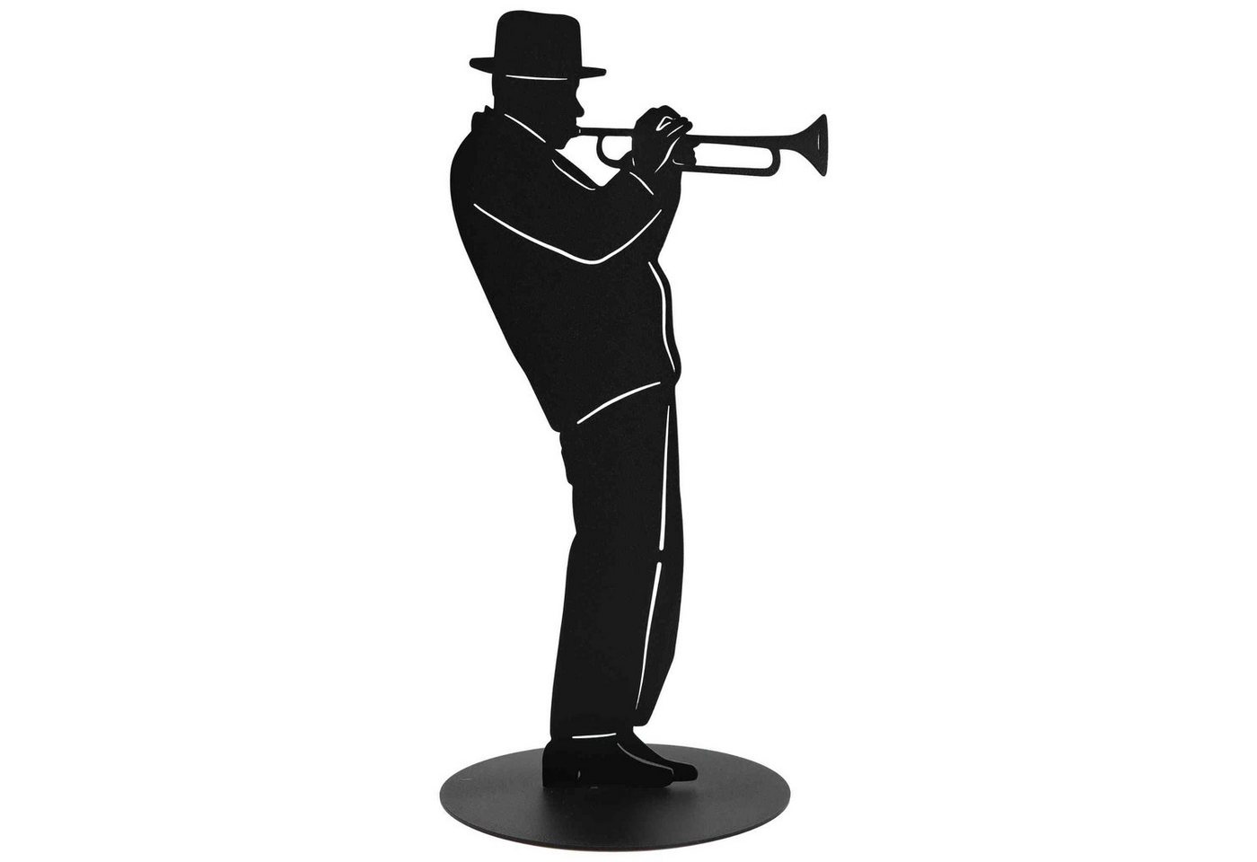 Rostikal Dekofigur Trompeter Figur Metall Trompeten Spieler Skulptur (1 St), Echter Rost oder schwarze Pulverbeschichtung von Rostikal