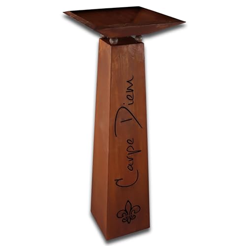 Rostikal Pflanzsäule 110 cm mit Schale – Gartendeko aus Rost für Draußen Wetterfest – Outdoor Pflanzkübel Groß & Blumenständer – Edelrost Säule Carpe Diem für Haus & Garten Dekoration Rostikal Pflanzsäule 110 cm mit Schale – Gartendeko aus Rost für Draußen Wetterfest – Outdoor Pflanzkübel Groß & Blumenständer – Edelrost Säule Carpe Diem für Haus & Garten Dekoration von Rostikal