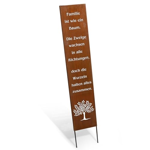 Rostikal Familen Spruch Gartenstecker 1 m Edelrost Gartendeko Rost Geschenk Rostikal Familen Spruch Gartenstecker 1 m Edelrost Gartendeko Rost Geschenk von Rostikal