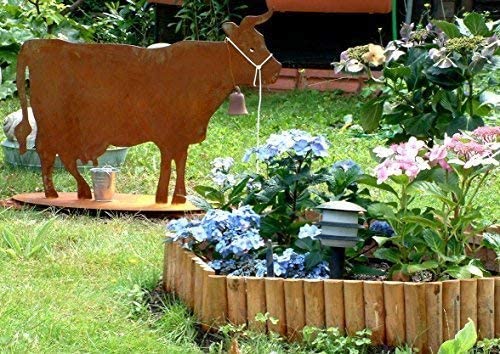 Rostikal Gartendeko Kuh 100 x 75 cm Vintage Deko Garten Rost Deko Skulptur von Rostikal