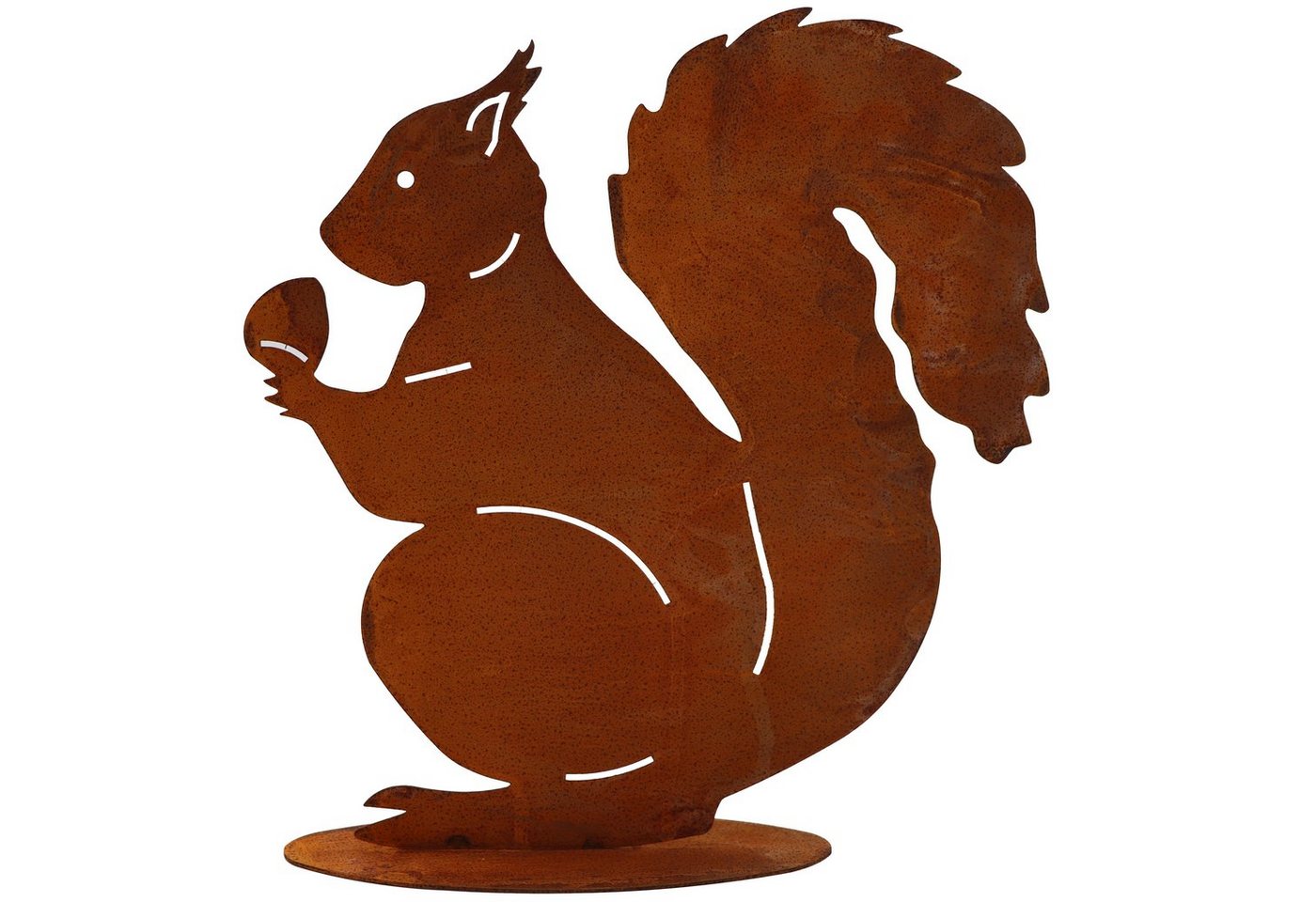 Rostikal Gartenfigur Eichhörnchen Figur Rost Deko, echter Rost von Rostikal
