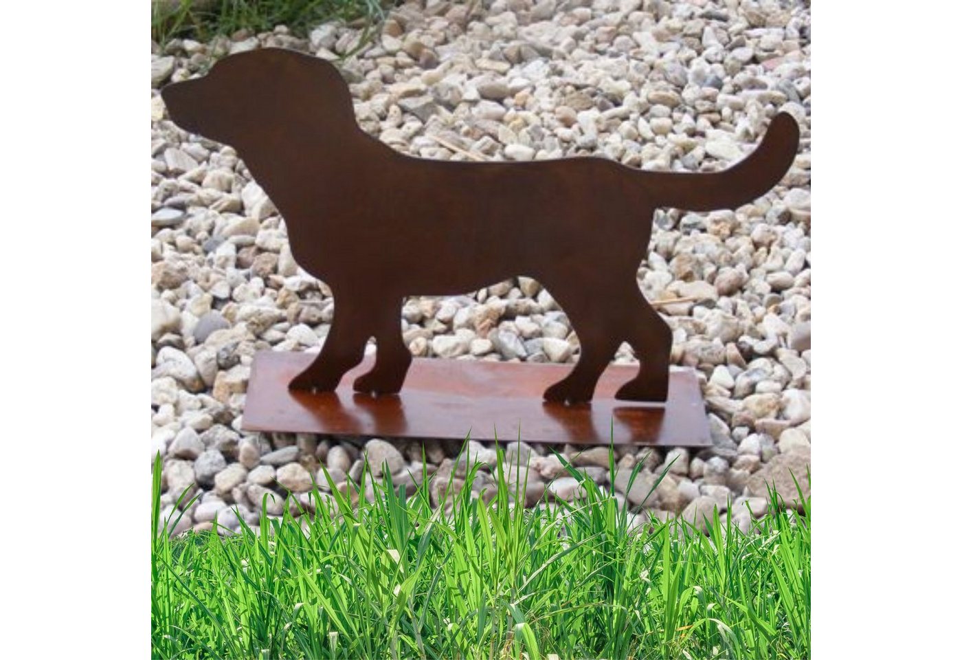 Rostikal Gartenfigur Hund Deko Figur Garten Tierfigur, (1 St), Echter Rost von Rostikal