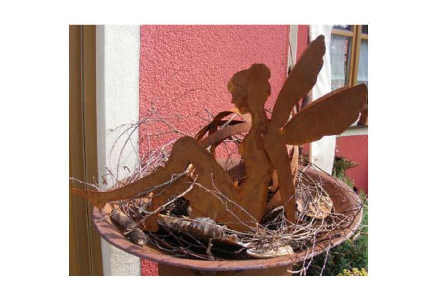 Rostikal Gartenfigur Metall Elfen Figur für Feengarten, (1 St), Echter Rost von Rostikal