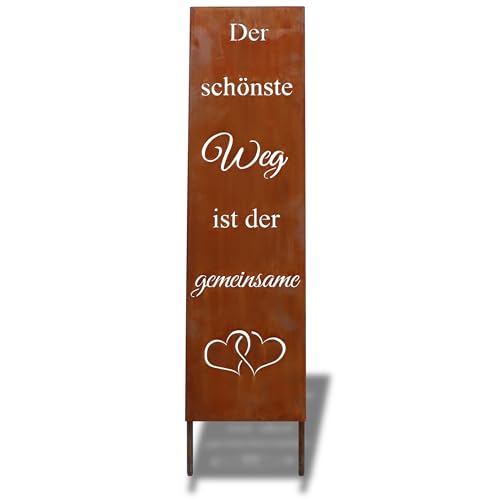 Rostikal Gartenschild 55 cm – Romantisches Edelrost Spruchschild zum Stecken gemeinsamer Weg für Garten, Terrasse, Balkon – Perfekte Deko für Hochzeiten und Jubiläen Rostikal Gartenschild 55 cm – Romantisches Edelrost Spruchschild zum Stecken gemeinsamer Weg für Garten, Terrasse, Balkon – Perfekte Deko für Hochzeiten und Jubiläen von Rostikal
