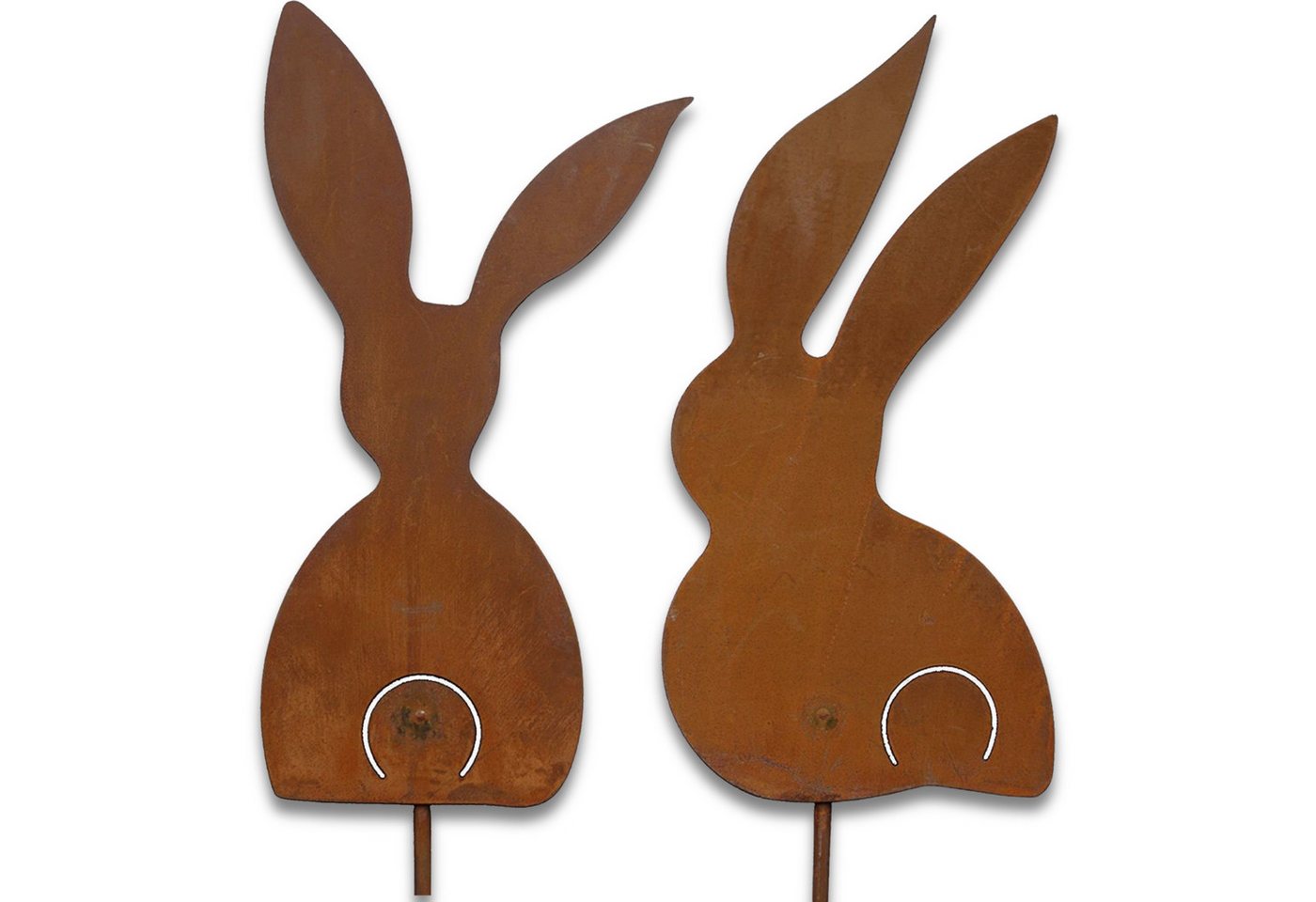 Rostikal Gartenstecker Osterhasen Dekostecker Rost Ostern Deko (Set, 2tlg) echter Rost von Rostikal