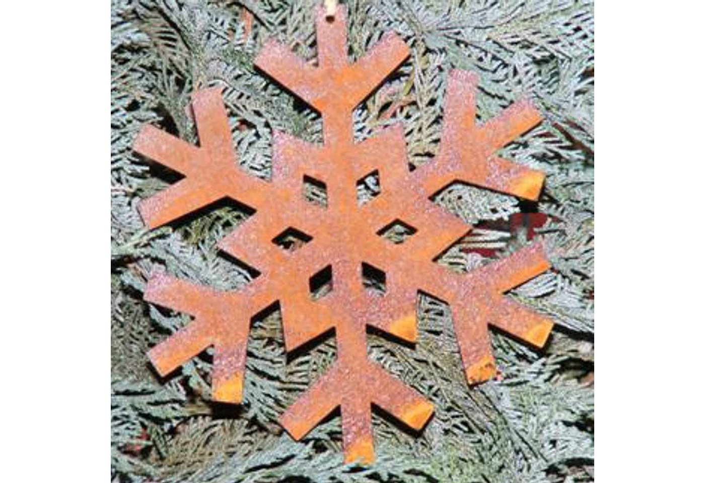 Rostikal Gartenstecker Schneeflocken Metall Winter Deko Weihnachten Echter Rost von Rostikal