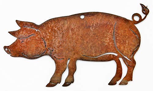 Rostikal | Glücksbringer Schwein zum Hängen | Glücksschwein Neujahr Talisman | 4 x 8 cm Rostikal | Glücksbringer Schwein zum Hängen | Glücksschwein Neujahr Talisman | 4 x 8 cm von Rostikal