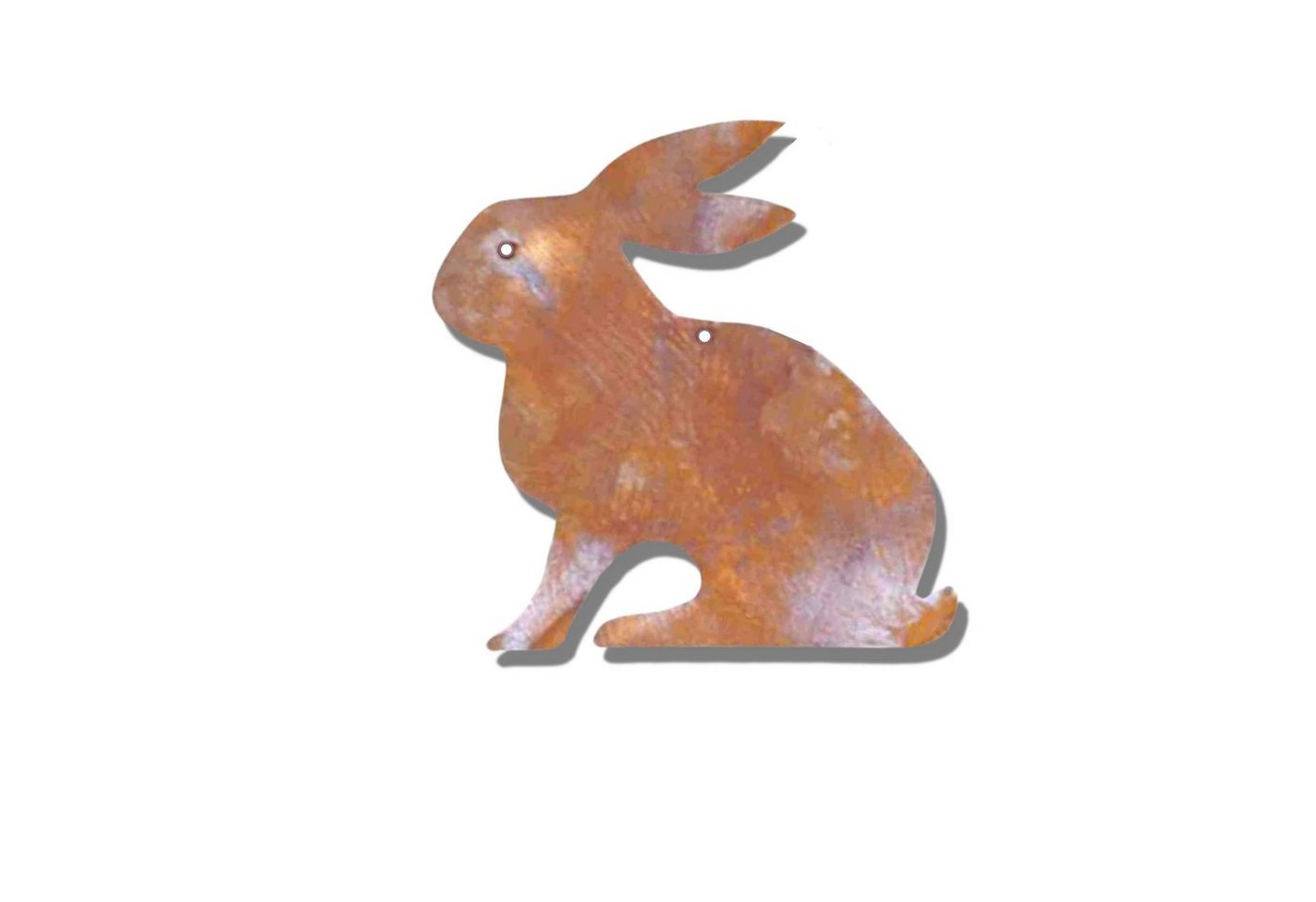 Rostikal Hängedekoration Ostern Deko Hase zum Hängen Metall (1 St), echter Rost von Rostikal