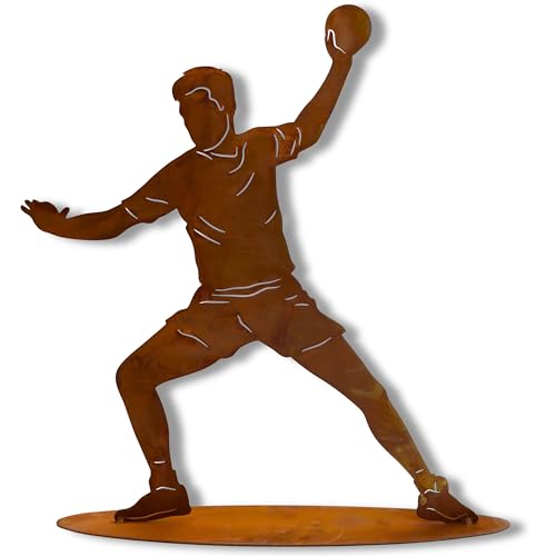 Rostikal Handballspieler Deko Figur aus Metall – Edelrost Skulptur wetterfest, mit Liebe handgefertigt Pokal für Handballer und Handball Fans Rostikal Handballspieler Deko Figur aus Metall – Edelrost Skulptur wetterfest, mit Liebe handgefertigt Pokal für Handballer und Handball Fans von Rostikal