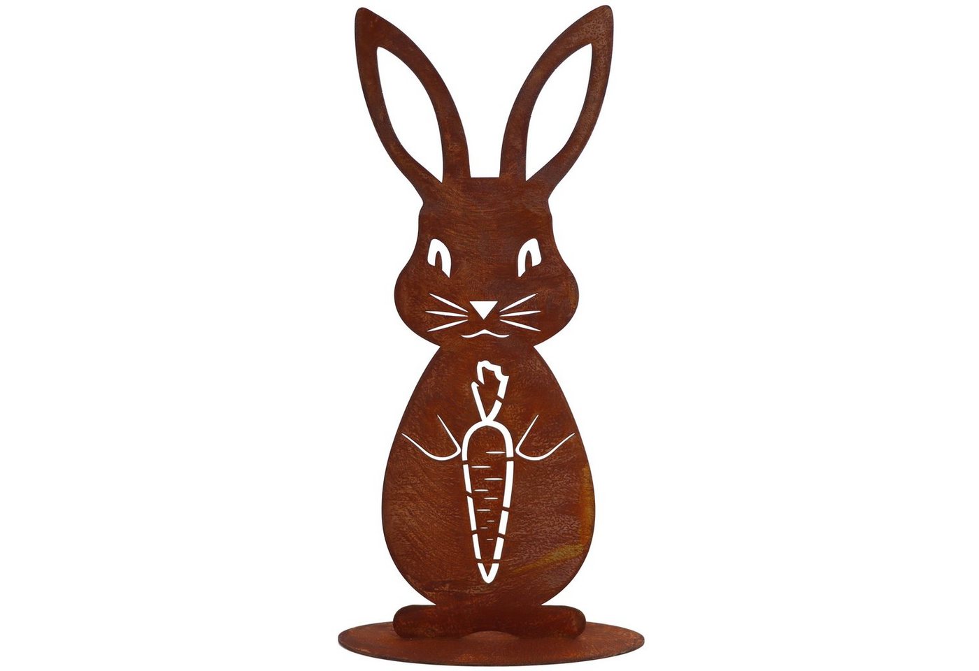 Rostikal Osterfigur Ostern Deko Hase, Rost Metall Gartendeko Figur (1 St), Echter Rost von Rostikal