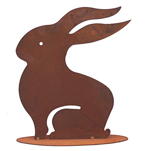 Rostikal Osterhase 25 cm hoch Osterdeko Rost Deko Ostern Hase Metall Osterdekoration Tischdeko von Rostikal