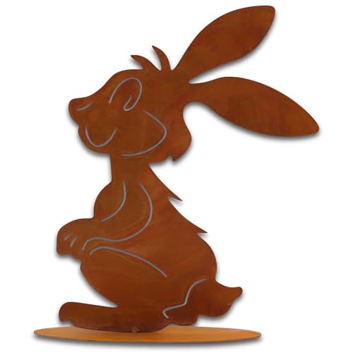 Rostikal Edelrost Osterhase 32x23cm - Wetterfeste Frühlingsdekoration für den Außenbereich Rostikal Edelrost Osterhase 32x23cm - Wetterfeste Frühlingsdekoration für den Außenbereich von Rostikal