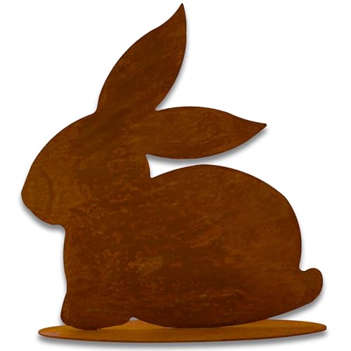 Rostikal® Hasenfigur Rost Deko 23 x 24 cm – Osterdeko für Garten & Balkon, Frühlingsdeko Wohnzimmer – Vintage Deko Osterhase aus Metall, Wetterfeste Gartendeko Rostikal® Hasenfigur Rost Deko 23 x 24 cm – Osterdeko für Garten & Balkon, Frühlingsdeko Wohnzimmer – Vintage Deko Osterhase aus Metall, Wetterfeste Gartendeko von Rostikal