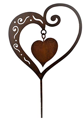 Rostikal Rost Gartenstecker Herz Deko 62 cm Gartendeko Vintage Deko Wohnzimmer Geschenk Hochzeit Rostikal Rost Gartenstecker Herz Deko 62 cm Gartendeko Vintage Deko Wohnzimmer Geschenk Hochzeit von Rostikal