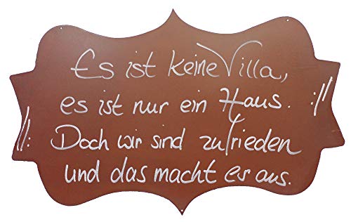 Rostikal | Rost Spruchtafel Haus | Dekoschild zum Hängen aus Metall in Edelrost | 50 x 30 cm von Rostikal