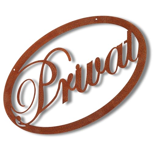 Rostikal Türschild Privat 42 x 26 cm Rost Hängedeko Beschilderung aus Metall Rostikal Türschild Privat 42 x 26 cm Rost Hängedeko Beschilderung aus Metall von Rostikal