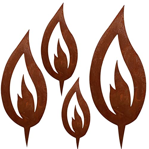 Rostikal Weihnachtsdeko Flammen 4er Set Rost Deko für Garten Flammenlicht Kerzen Flamme Rostikal Weihnachtsdeko Flammen 4er Set Rost Deko für Garten Flammenlicht Kerzen Flamme von Rostikal