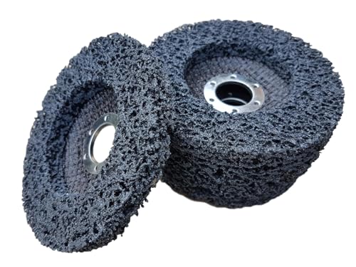 5 x Rostio CSD Scheibe 115 mm schwarz Reingungsscheibe Set | Schleifscheibe Rostentferner für Flex | Winkelschleifer von Rostio