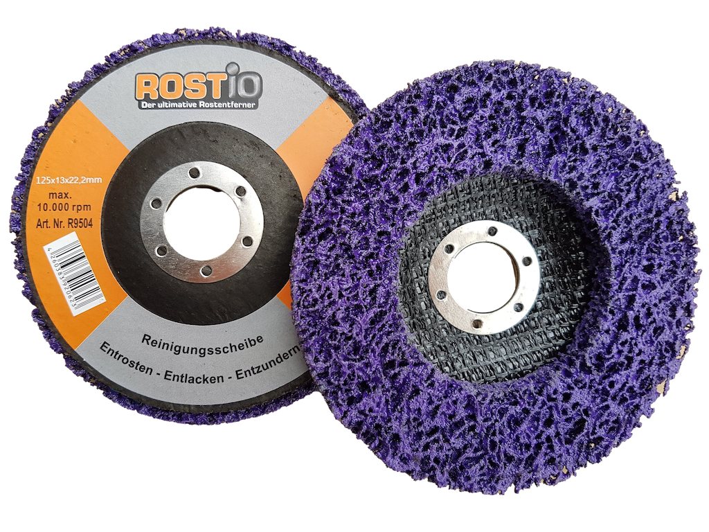 Rostio Schleifscheibe 2x CSD Scheibe lila 125 mm Winkelschleifer - Reinigungsscheibe CBS, (1 St), 2er Set von Rostio