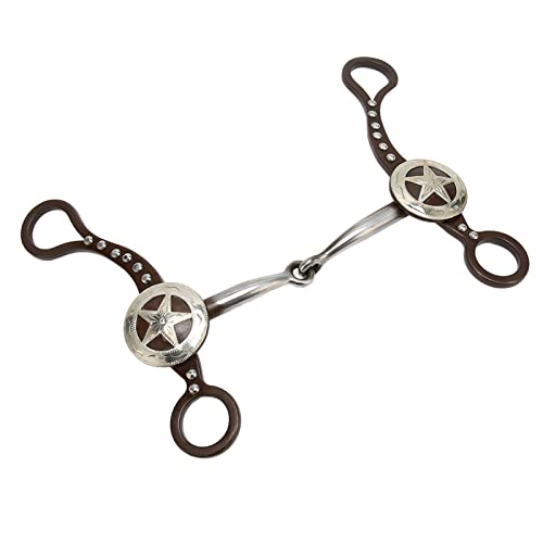 Rosvola Pferdemaulkorb, Handgeschnitztes Pferde-Westerngebiss für das Training Rosvola Pferdemaulkorb, Handgeschnitztes Pferde-Westerngebiss für das Training von Rosvola