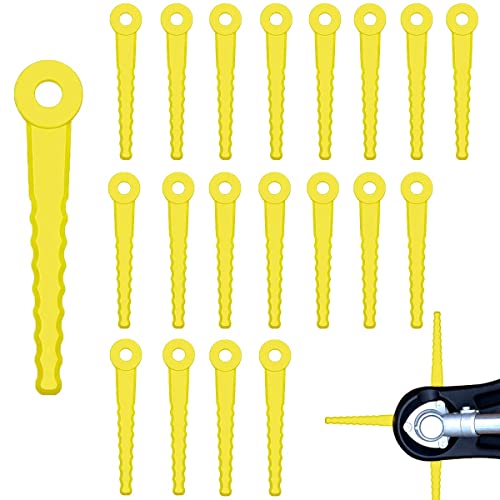 Ersatzmesser Rasentrimmer Nylon, RosyFate 20 Stück Rasentrimmer Messer, mit Weed Warrior 14867B Push-N-Load 3-Klingen-Trimmerkopf, PivoTrim Hybrid und Ugly Head Hybrid 2-N-1 Unkrautschneiderköpfe von RosyFate