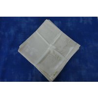 Damast Servietten 4Er Set Elfenbein Weiß, Made in Japan, Neu von RosysCozyCorner