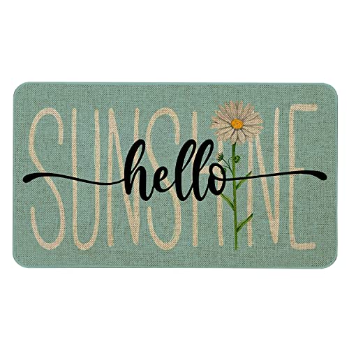 Roszwtit Spring Fußmatte 76,2 x 43,2 cm Hello Sunshine Daisy Fußmatte Indoor Outdoor Eingang Boden Teppich rutschfeste Frühling Sommer Dekor Gummimatten Roszwtit Spring Fußmatte 76,2 x 43,2 cm Hello Sunshine Daisy Fußmatte Indoor Outdoor Eingang Boden Teppich rutschfeste Frühling Sommer Dekor Gummimatten von Roszwtit